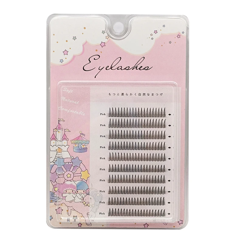 2025 New A/M Shape Professional Makeup Individual Lashes Cluster Spikes Lash Wispy Premade Russian Natural Fluffy False new Eyelashes Hot