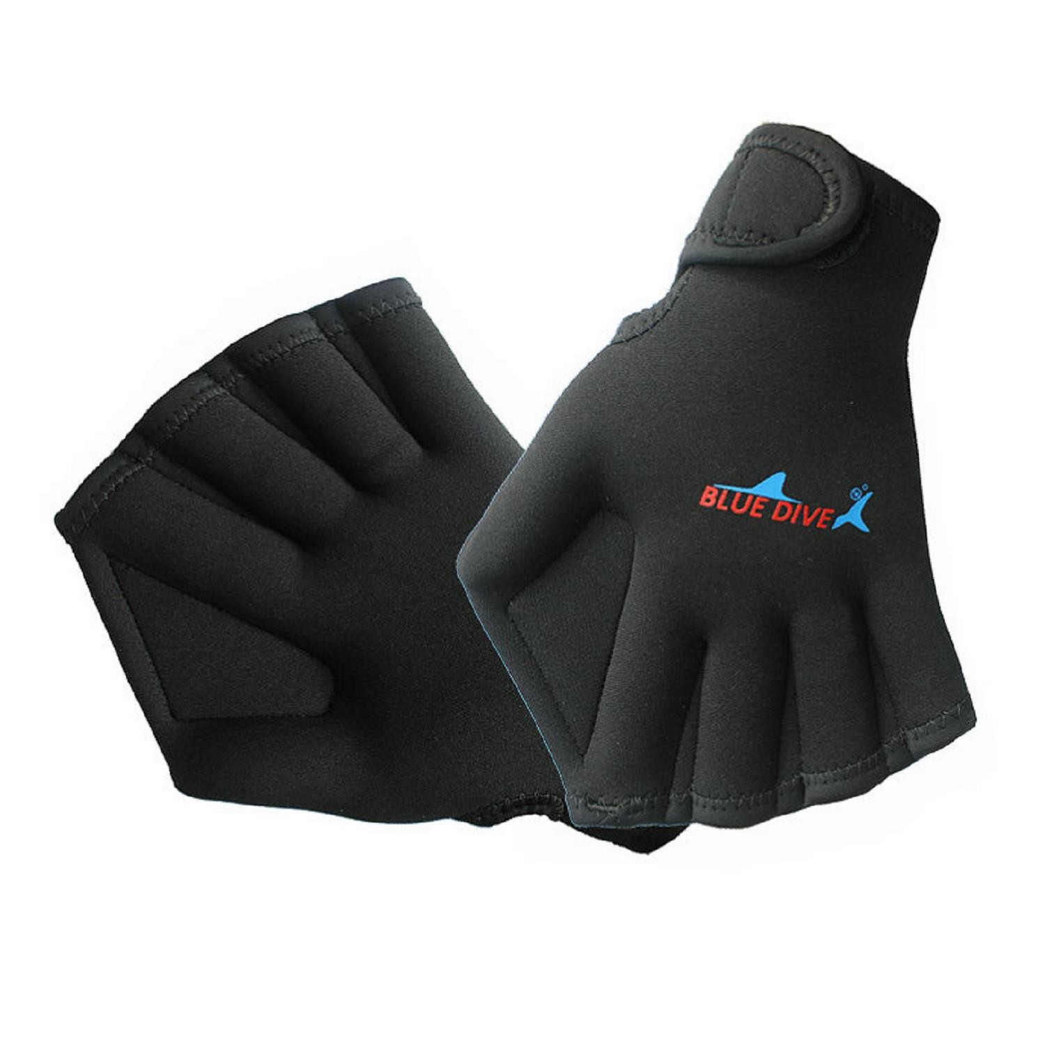 Adult children's diving swimming gloves open finger paddling duck palm gloves floating sailor fins winter swimming diving gloves
