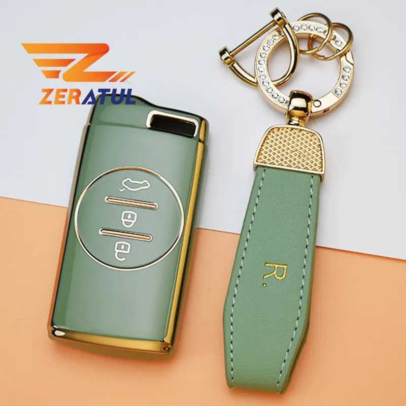 TPU Auto Shell Fob Holder for Chery 2025 Tiggo 4 new 5X 7 Pro 8 Exeed Txl Tx Lx Car Key Remote Case Cover Keychain Protector Accessories