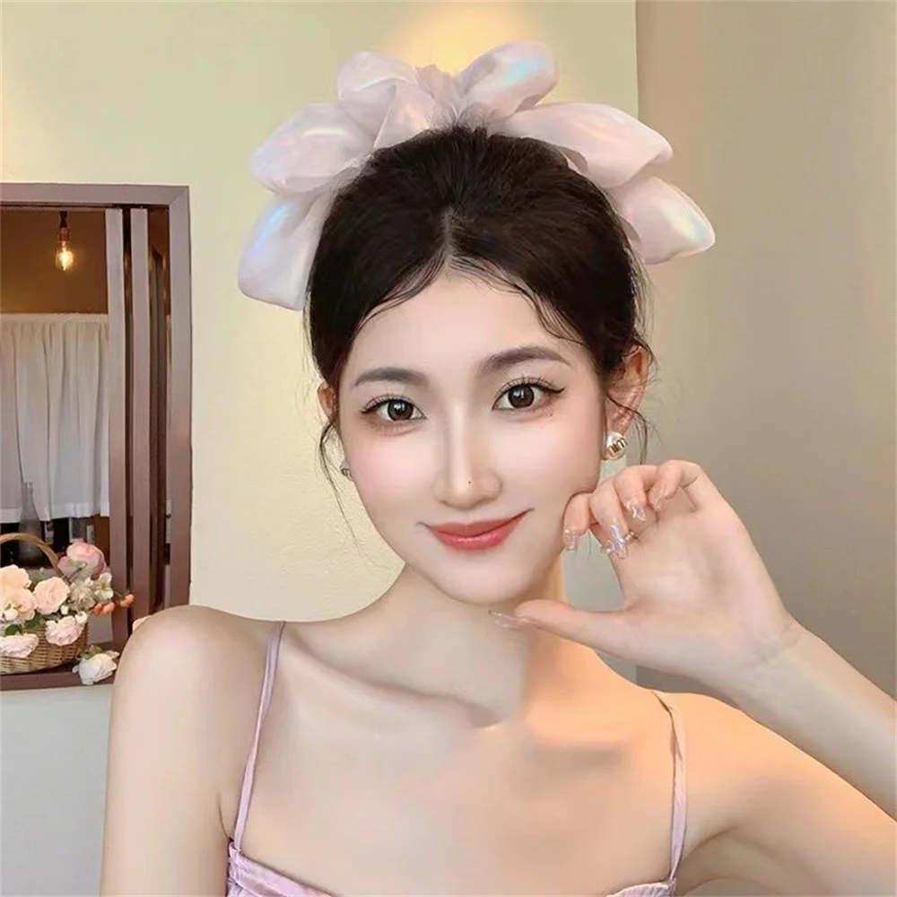 Fresh Flower Mesh Hair Bows Daisy Girls Hair Clips Korean Hairpin Handmade Hairbow Barrettes Party School Hairgrips Accessories