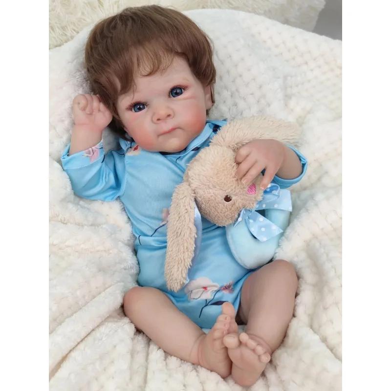 18 Inch Silicone Baby Reborn Dolls Real Lifelike Cute Eyes Opened Reborn Newborn Baby Doll Named Sum Girl Reborn Baby