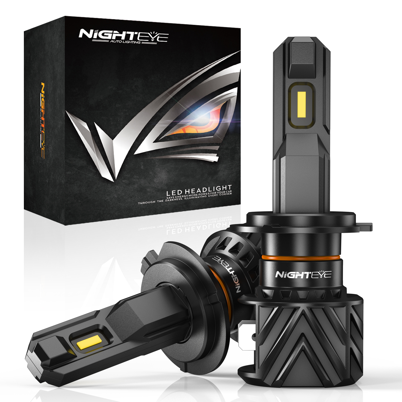 new NIGHTEYE Car Lamps H7 LED H4 H11 H8 H9 H1 9005 HB3 9006 HB4 Car Headlight Bulbs 50W 2025 10000LM 6000K White Plug and Play Headlamp