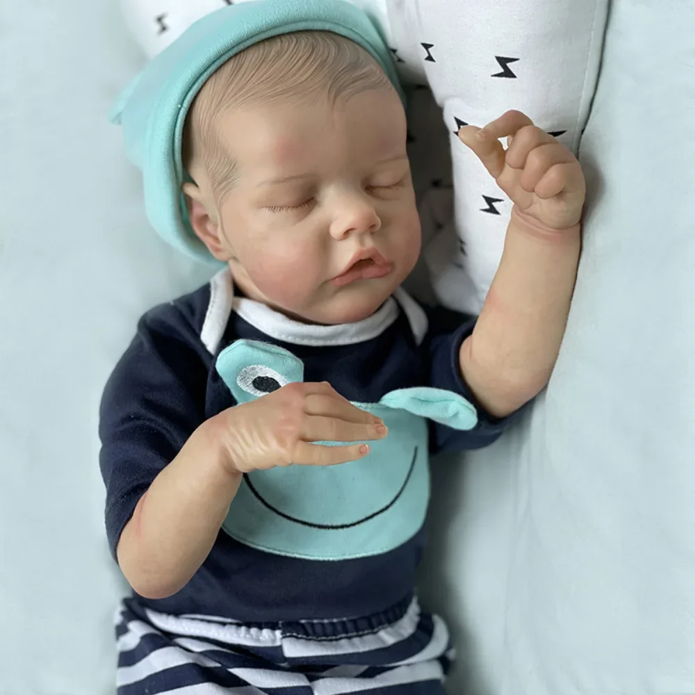 16inch Already Painted Bebe Reborn Doll new Kit Baby TWIN B Soft Touch Flexible Unfinished Blank Doll Parts 3D 2025 Painted Veins