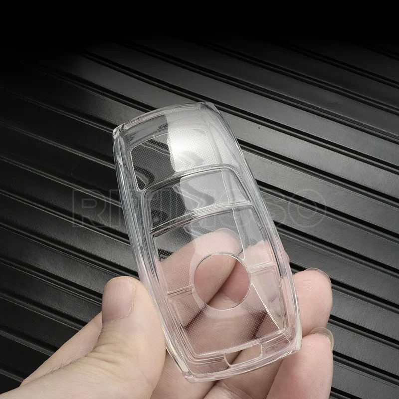 Transparent TPU Car Key Case Cover for Mercedes Benz E C S GLC Class E200 E400 E63 W213 S550 S560 C260 A200 Key Shell Protector