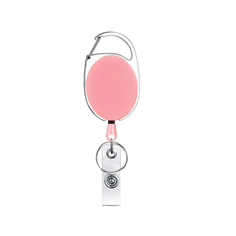 1pc Retractable Badge Holder Clips for Nurse ID Badge Reel with Belt Clip Doctor ID Card Chain Clips School Student Office Solid