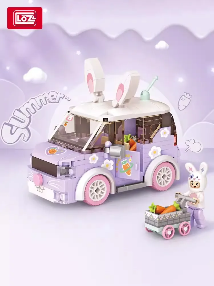 LOZ Mini Blocks City Series Street view 294pcs+ FOOD truck fruit/icecream car learning Assemble Toys toys for children 4207
