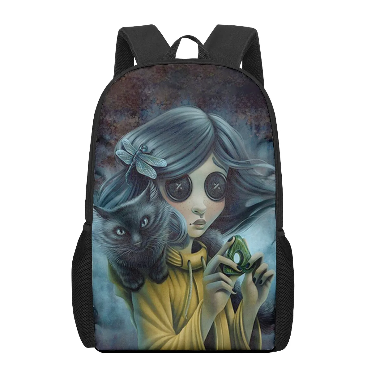 Coraline The Secret Door 3D Pattern School Bag for Children Girls Boys Casual Book Bags Laptop Backpack Woman Man Travel Bagpack
