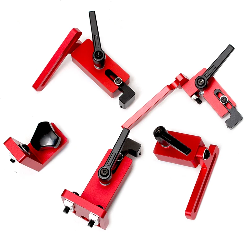 Woodworking T-track new 2025 Stop T-Slot Limiter Aluminium Miter Track Fence Flip Stop Chute Locator Carpenter DIY Workbench Tools