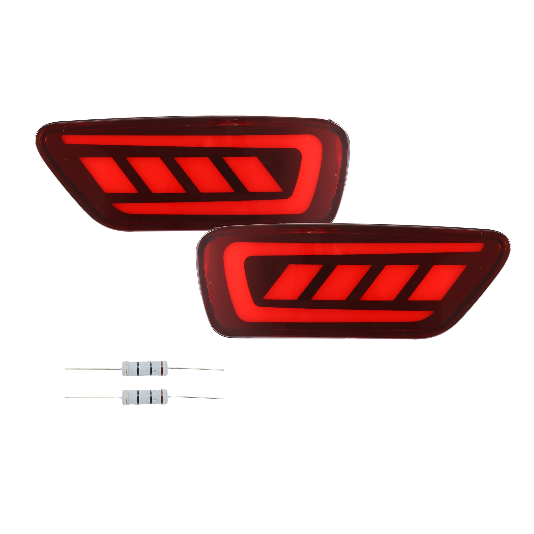 LED Rear Bumper Reflectors for Jeep Grand Cherokee 11-22 Driving Day Running Stop Brake Turn Signal Light For Jeep Compass 11-17