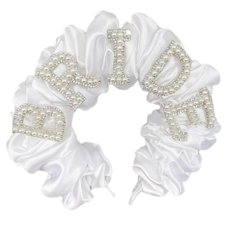 Stunning Pearls Headband Bridal Veil Vintage Hairband new Gorgeous Baroque Hairband Bride to Be 2025 Veil for Bachelorette Party