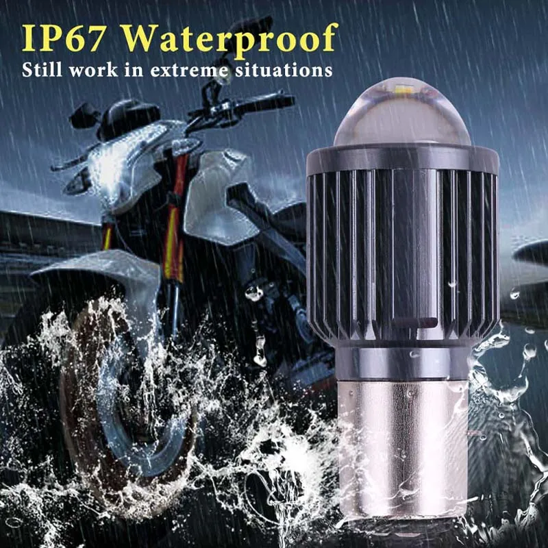 1pcs H4 BA20D Motorcycle new Headlight Moto Led Bulbs 2025 CSP Chip Hi Lo Lens H4 Lamp Fog Lights Scooter Moto Accessories Headlamp 12V