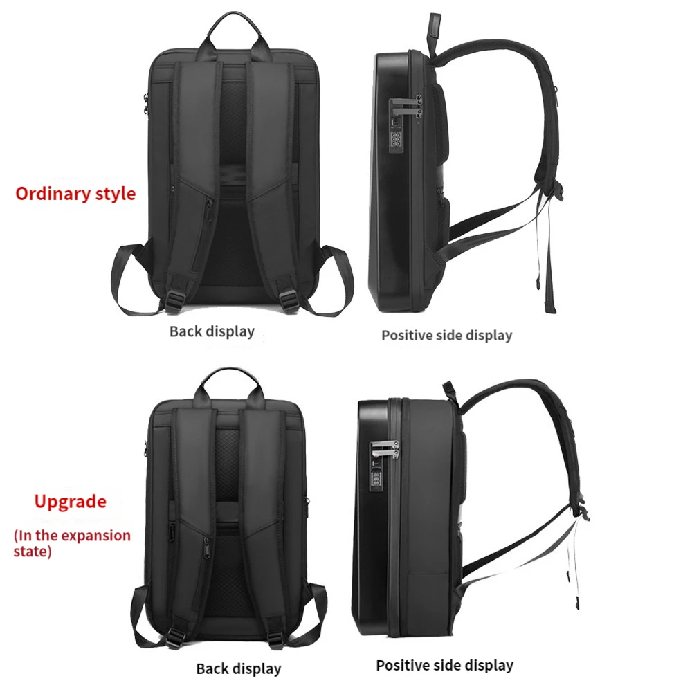 Men Backpack Laptop Hard Shell Waterproof 15.6 inch Laptop Travel Esports USB Charging Anti-stain Anti-thief TSA Lock Backpack