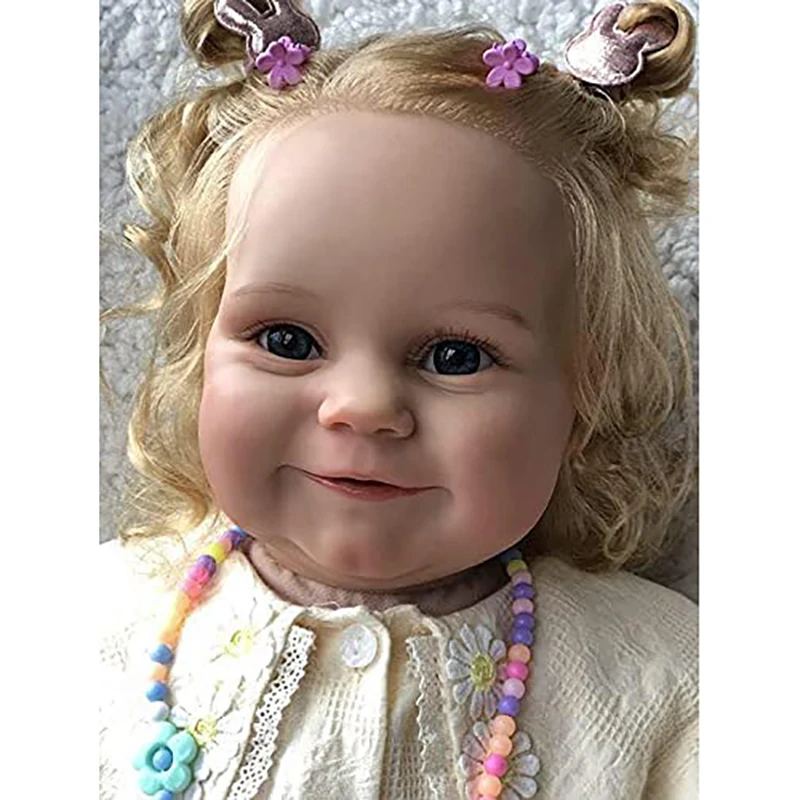 60cm New Reborn Maddie Girl Doll with Rooted Blonde hair Soft Cuddle Body Toys For Kids
