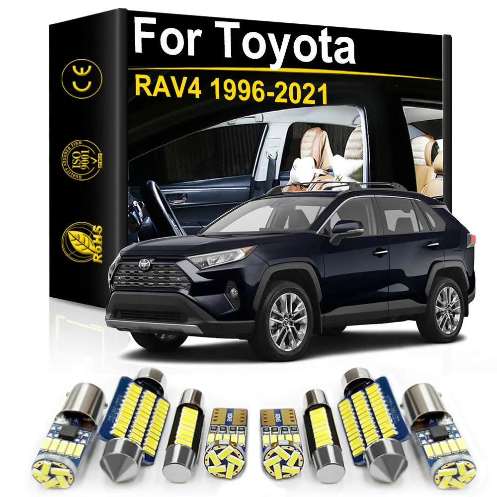 For Toyota RAV4 RAV 4 XA10 20 30 40 50 1998-2020 Car Interior LED Light Map Dome Trunk License Plate Lamp Canbus Accessories