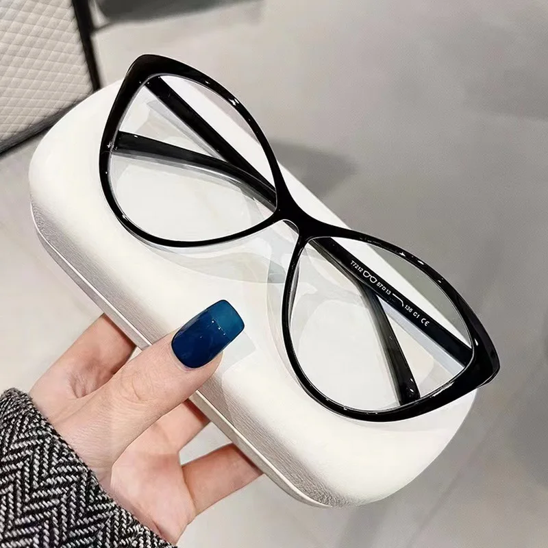 New Anti Blue Light Glasses Women Eyeglasses Optical Spectacle Glasses Luxury Brand Designer Cat Eye Transparent Ladies Eyewear