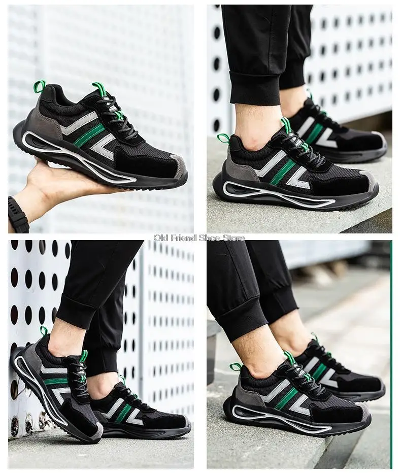 Puncture Proof 2025 Safety Shoes Men Work Shoes Steel Toe new Breathable Work Safety Boots Men Women Indestructible Footwear Sneakers Men