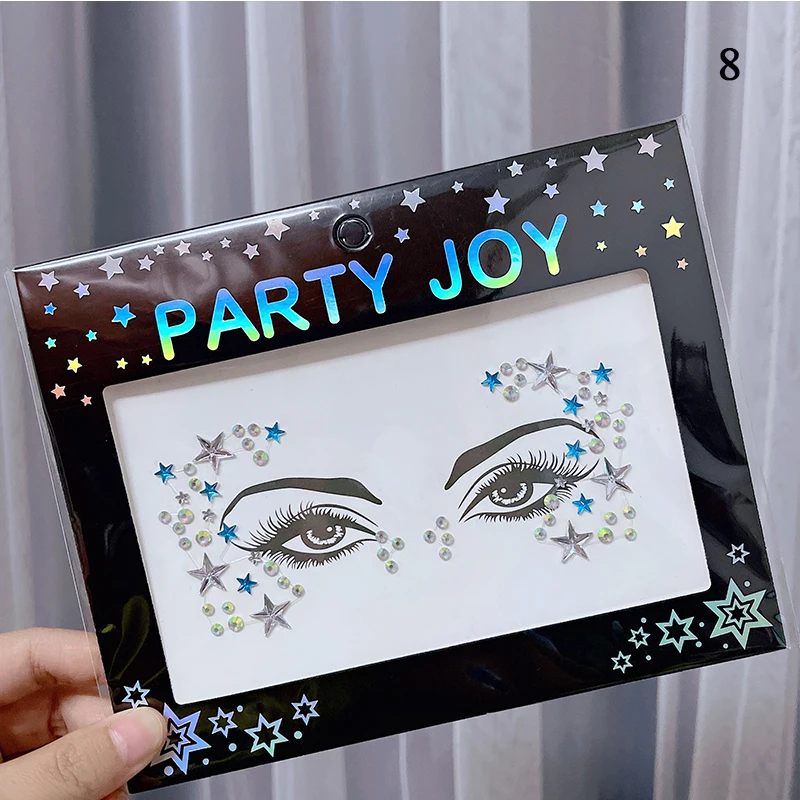 Wholesale 3D Party Face Body Jewels Diamond Crystal Face Stickers Rhinestones Face Tattoo Stickers Face Jewels Glitter Sticker
