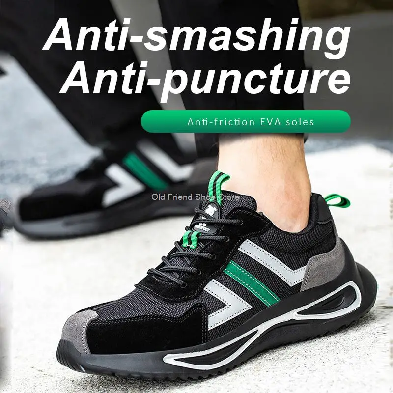 Puncture Proof 2025 Safety Shoes Men Work Shoes Steel Toe new Breathable Work Safety Boots Men Women Indestructible Footwear Sneakers Men