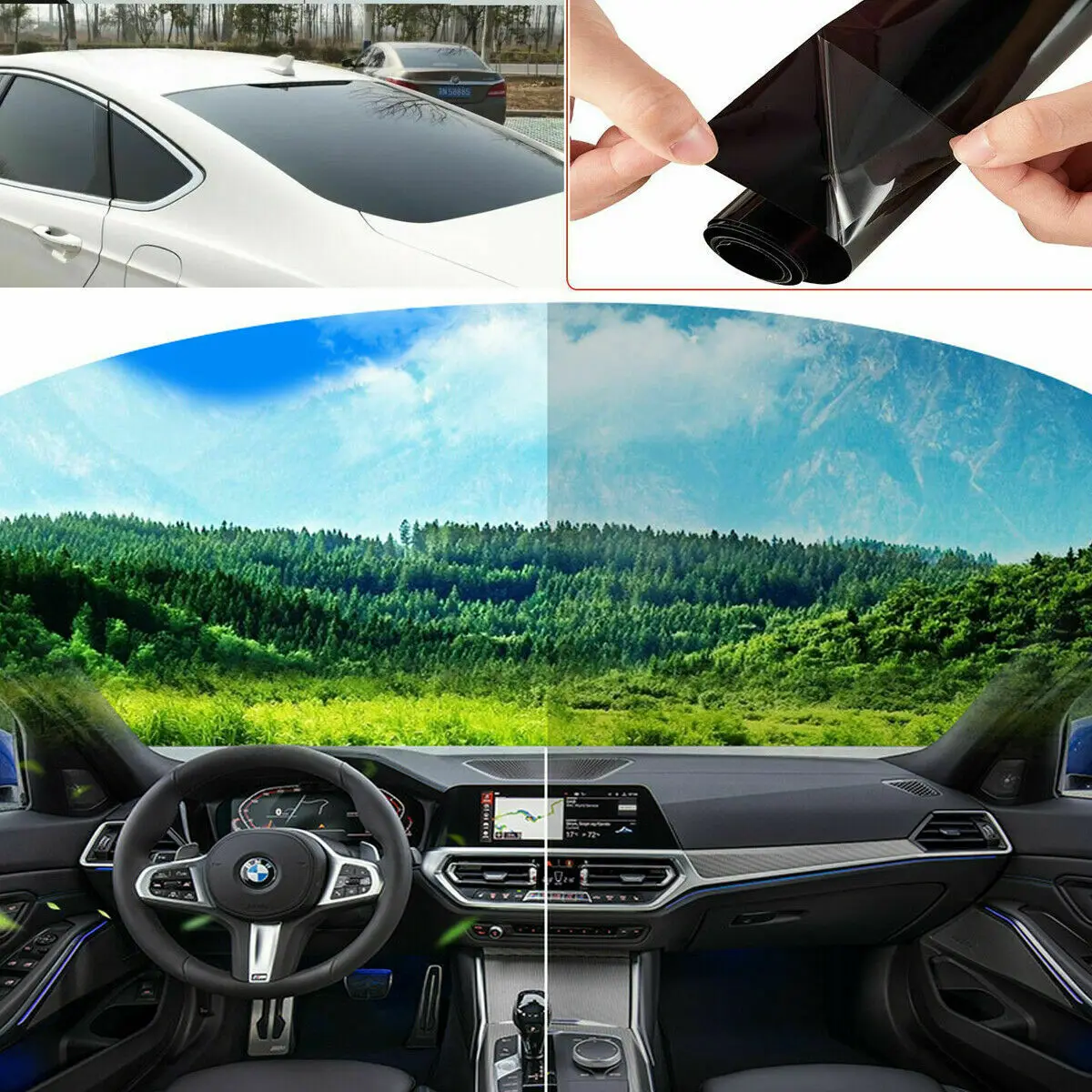 Window Tint new Film 50cm X 3/6m 1/5/15/25/35/50 Percent VLT Glass Sticker Sun Shade for Car UV 2025 Protector Car Tinting Film