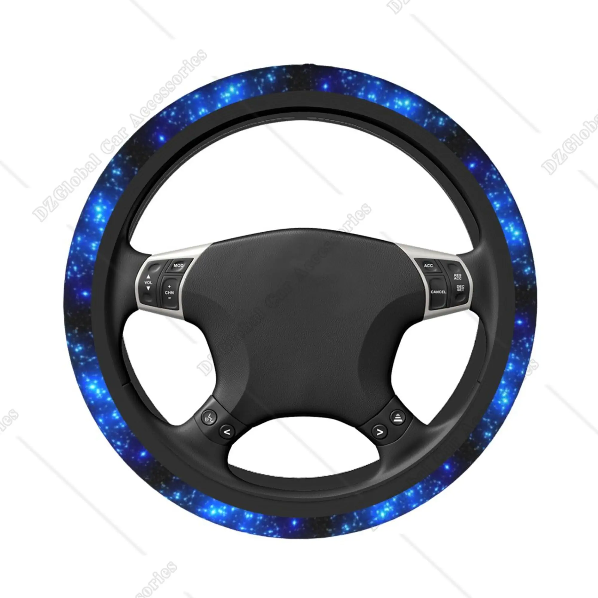 2025 Galaxy Blue Universal 15 Inch Steering Wheel Covers Beautiful Galaxy and Star Cute Car Steering new Wheel Cover Car Accessories