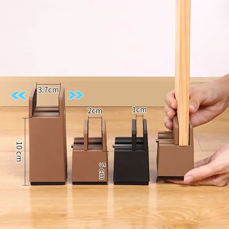 Adjustable Furniture Leg 2025 Risers Bed Foot Pads Heavy Duty Square Round 2 new 4 Inch Sofa Table Chair Leg Risers with Screw Clamp