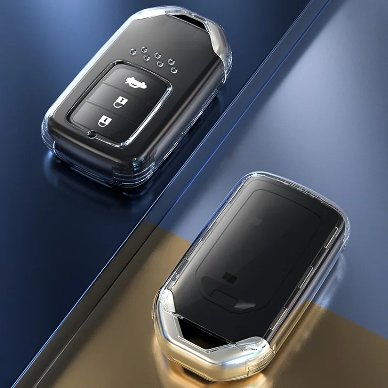TPU Transparent Car Key Case new Cover for Honda Accord Civic CR-V Fit HR-V Pilot EX Crosstour Ridgeline Clarity 2025 Insight LX