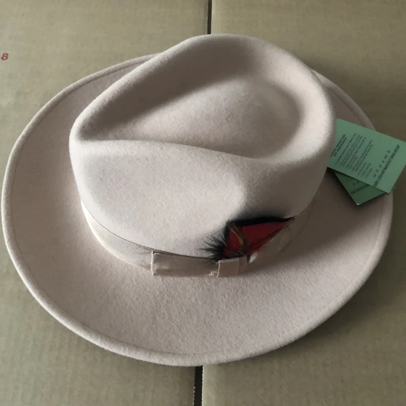 LIHUA Brand Fedora Hats for Men Women Australian Wool Felt Wide new Brim Hat , 2025 Thick Box Crushable Packable