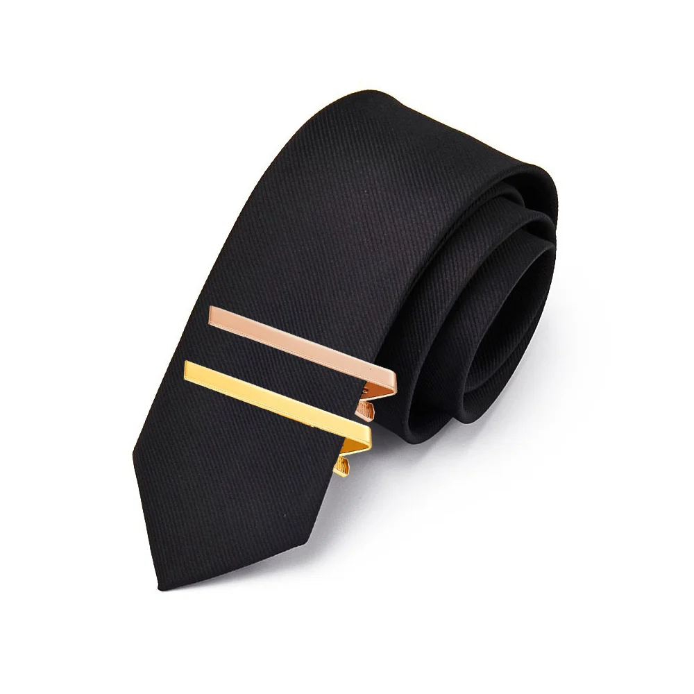 New Metal Silver Color Tie Clip For Men Wedding Necktie Tie Clasp Clip Gentleman Ties Bar Crystal Tie Pin For Men's Accessories