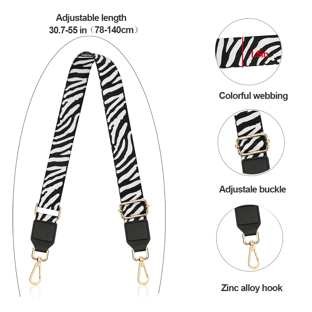 Adjustable Bag Strap Bag Part Accessories for Handbags Leather Belt Wide Rainbow Shoulder Strap Replacement Purse Strap for Bag