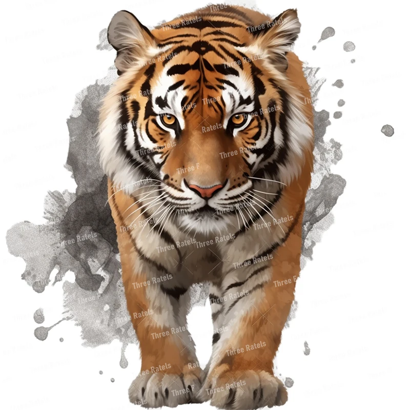 Three Ratels QD145 Forest King Tiger Mighty Animal Sticker Room Art Wall Decal