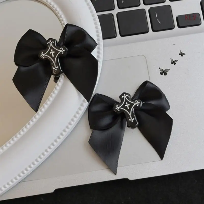 Spring Summer Hair Clip for Girl Hair Clip Halloween Punk Bowknot Hair Barrettes for Teenager Ponytail Decors
