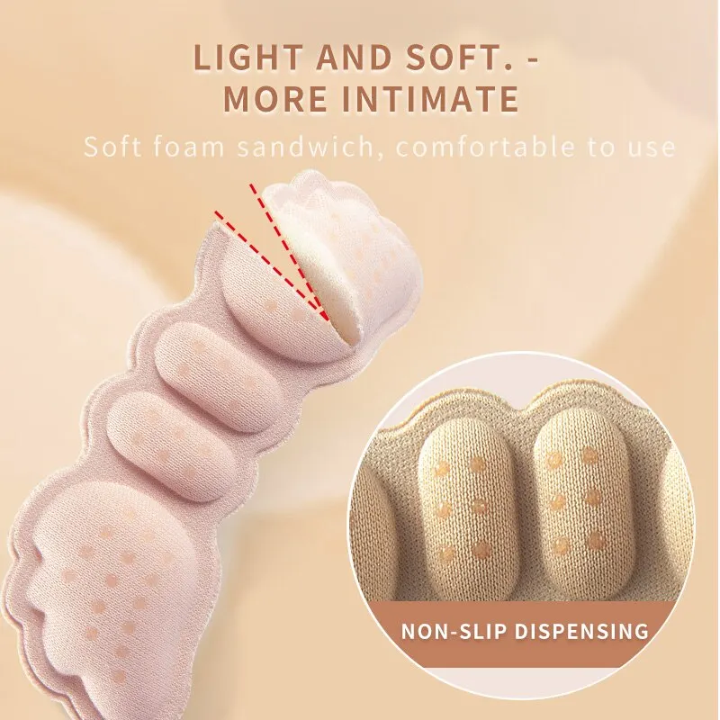 4Pairs Women Insole for new High Shoes 2025 Heel Pad Adjust Size Adhesive Heels Pads Liner Grips Protector Sticker Pain Relief Foot Care