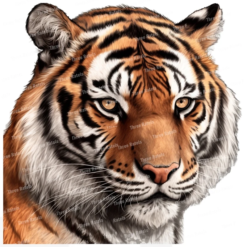 Three Ratels QD145 Forest King Tiger Mighty Animal Sticker Room Art Wall Decal