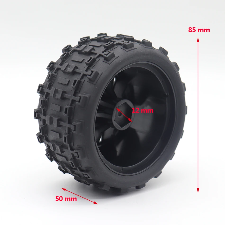 Skidproof Rubber Wheel Tyre Wear-resistant Off-road Vehicle Tire Upgarde Parts for Smax 1625 1635 Wltoys 144001 124018 HBX16889