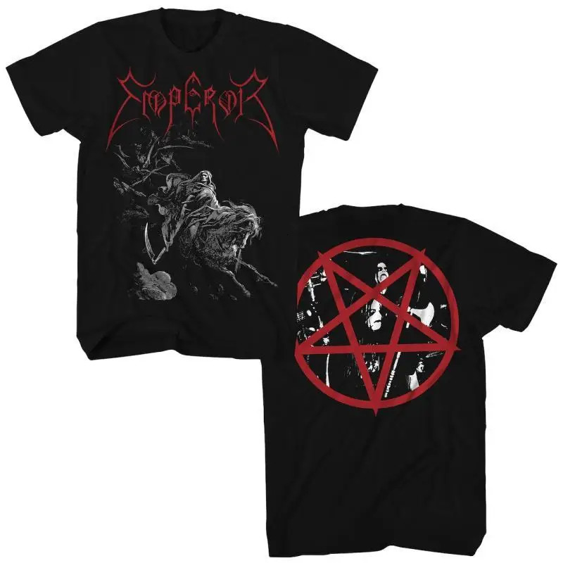1991 Emperor Band Norwegian Black Metal Rock Dark Style American Retro Mens Short sleeved Tshirt 240518