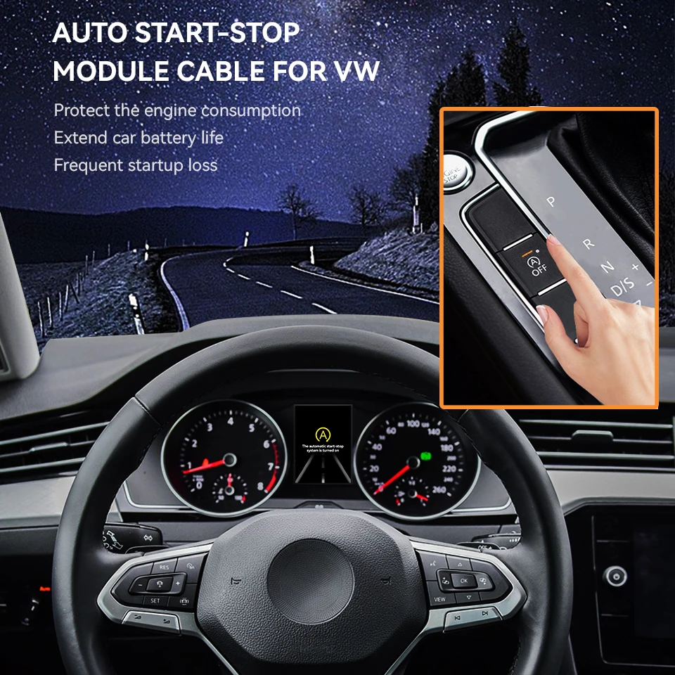 For VW Golf 7 7.5 Passat B8 T-roc Automatic Stop Start Engine System 2025 Off Device Control Sensor Plug Stop Cancel Cable new Memory Mod