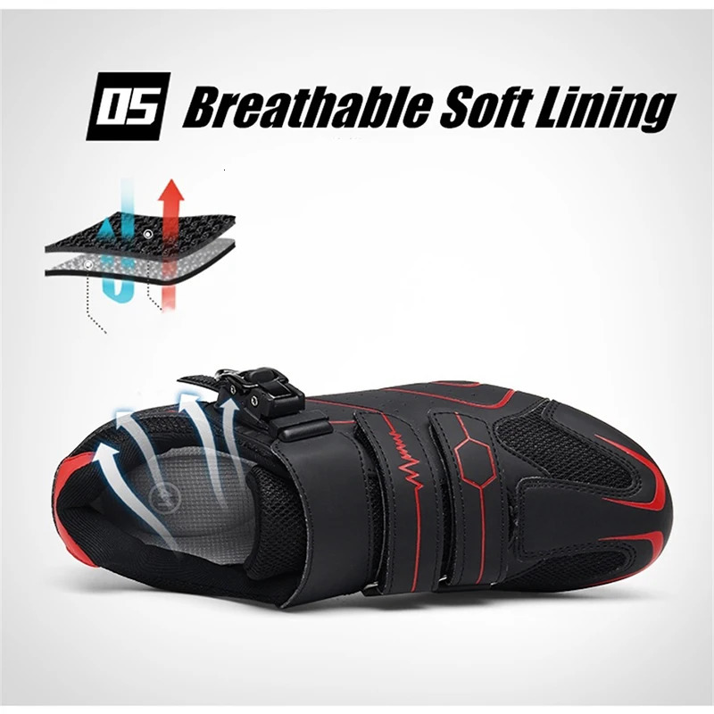 Mountain Bike Shoes Mens Cycling Shoes MTB Shoes Quick Ratchet Buckle Compatible with SPD System Pedal for Indoor and Outdoor Mo 240523