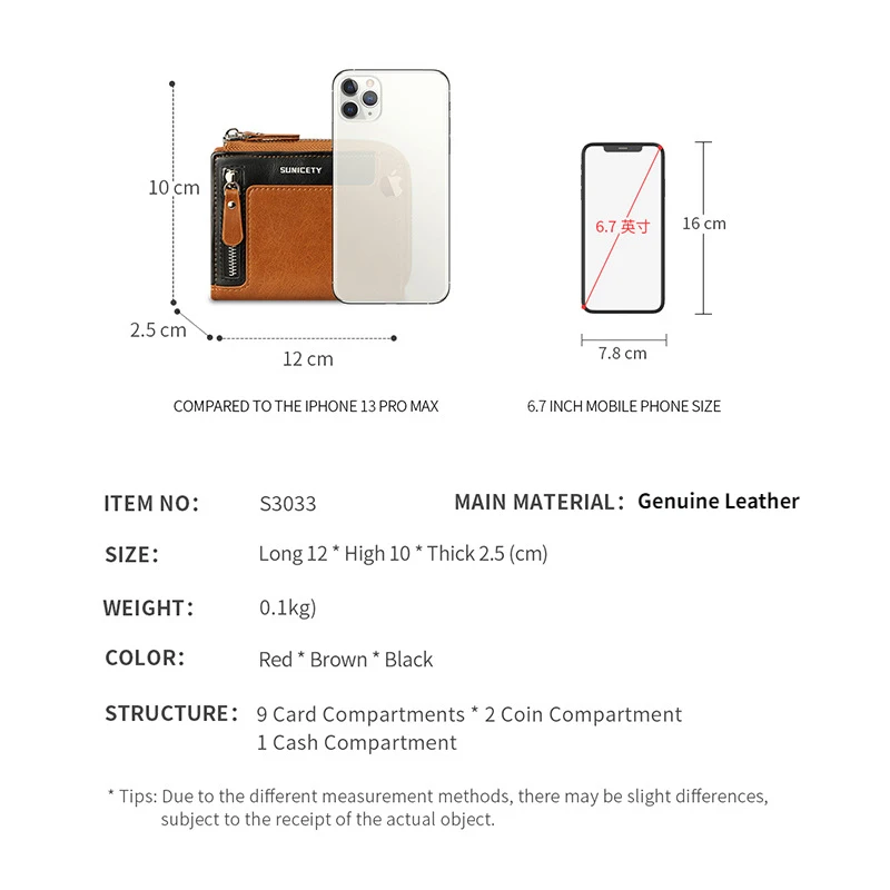 Zipper Men Wallet Luxury Designer PU Leather RFID Card Holders Wallets Coin Bag Short Men's Purse Male Portable Cardholders