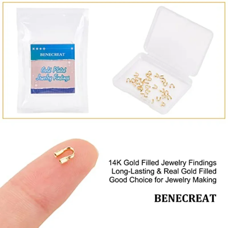 30 2025 PCS 14K Gold Filled new Wire Guardian Wire Protector U Shape Findings for DIY Jewelry Making