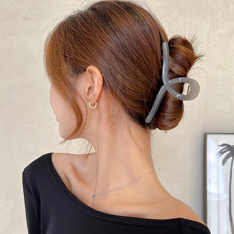 New Hair Claw Catch Clip Large Jelly Color Cross Shark Clip Ins Korea Morandi Color 2025 Hairpin Plate Hair Bath Crab new Clamps Headwear
