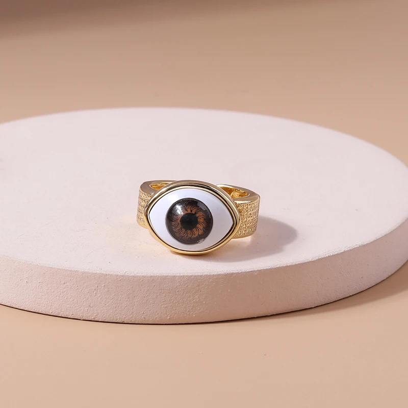 Obega Vintage Simple Evil Eye Rings For Women Gothic Gold Color Lucky Turkish Blue One Eyed 2025 new Finger Ring Jewelry Gifts