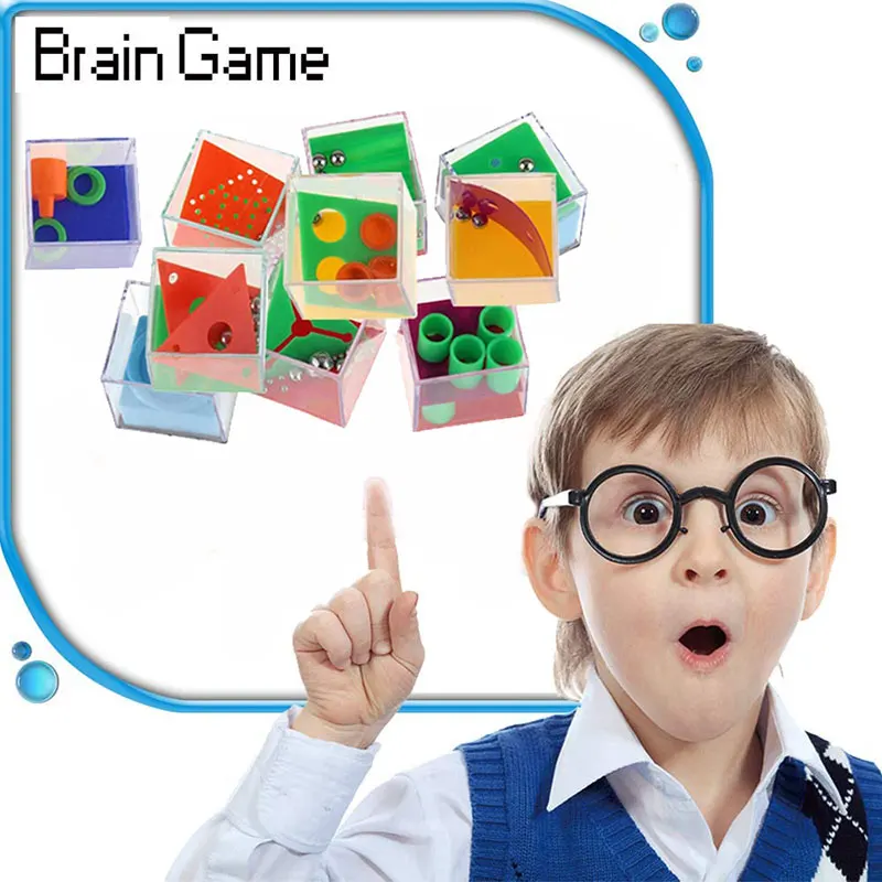 3D Maze Transparent Puzzle Speed Mini Cube Rolling Ball Game Children Brain Teasers Party Gift Training Toy