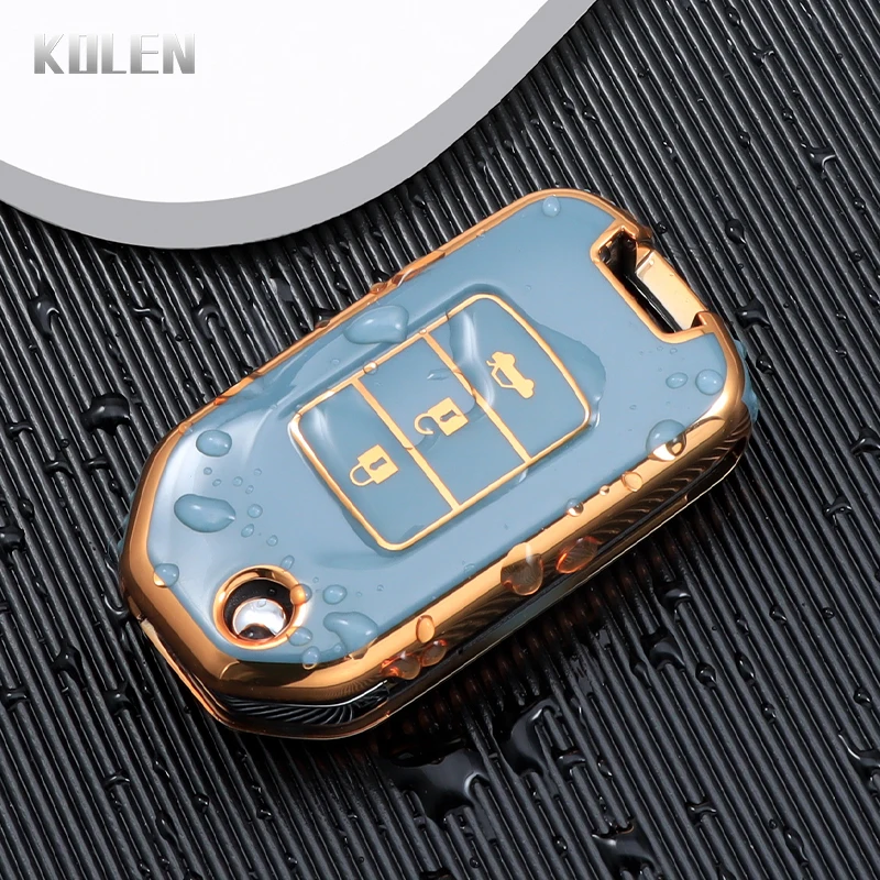 TPU Car Flip Key Case Cover Shell Fob For Honda Civic HRV CRV XRV CR-V Crider 2025 Pilot Fit Accord new 2 3 Buttons Accessories