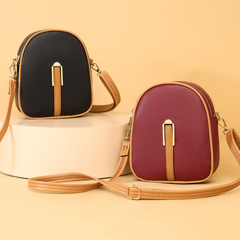 Elegant Litchi Leather Messenger Bag Simple Women Handbag Shoulder Bag Luxury Brand Designer Flap Female Small Crossbody Purse