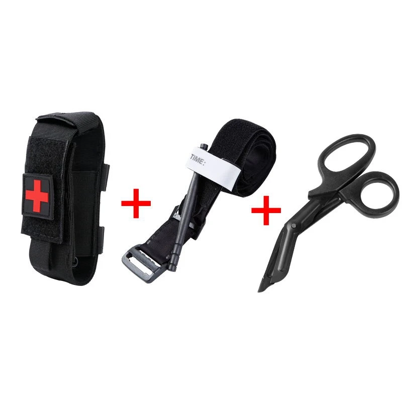 Tactical Cat First Aid Kit Medical Tourniquet Scissors Molle Storage Trauma Bracket Set Military Survival Tool Accessories Gear