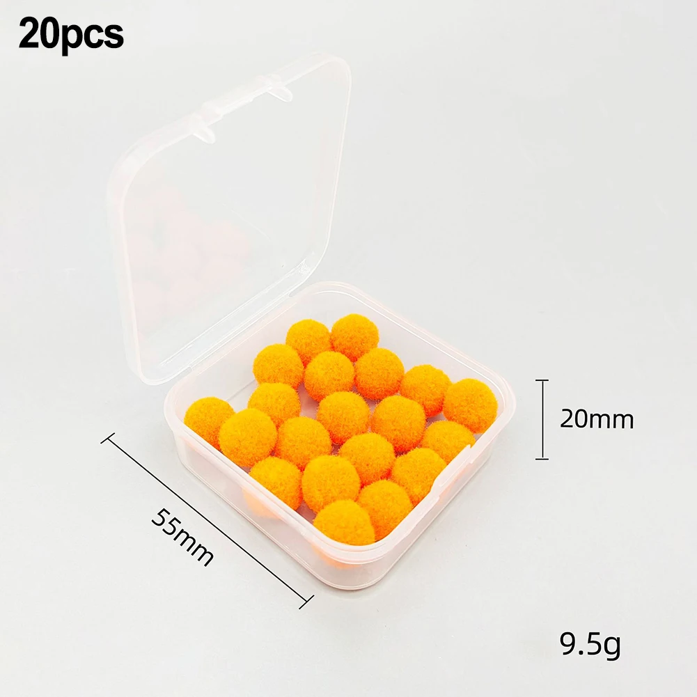 20/100pcs Bait Balls Floats Ball Fishing Lures Flies Lure Flyfishing Fly Hook Bait Material Carp Fishing Trout Octopus Baits