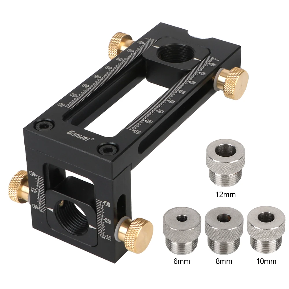 Screw Jig Cross Oblique Flat Head Puncher Woodworking 2 in 1 Bed Cabinet Screws Punch Locator Adjustable Drill Puncher Locator