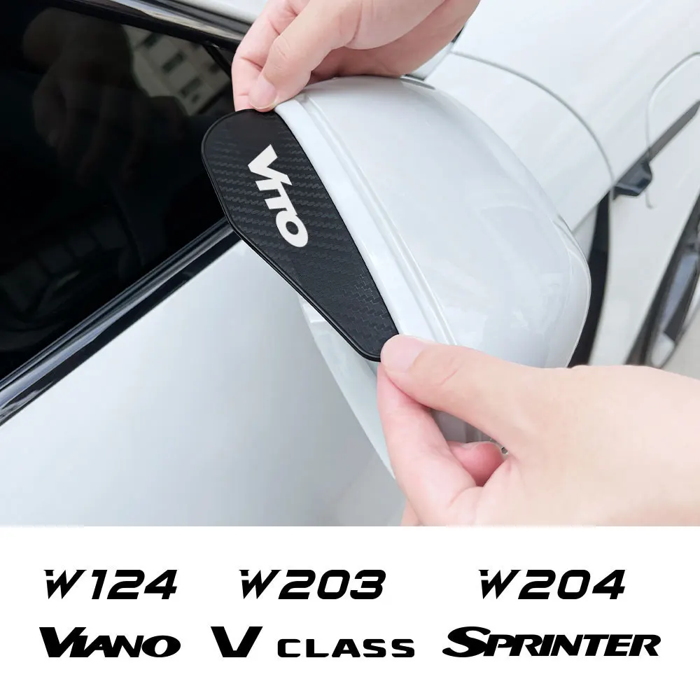 Car Rearview Mirror Eyebrow Rainproof Cover For Mercedes W124 W203 W204 VITO Sprinter Viano V-Class R-Class Auto Accessories