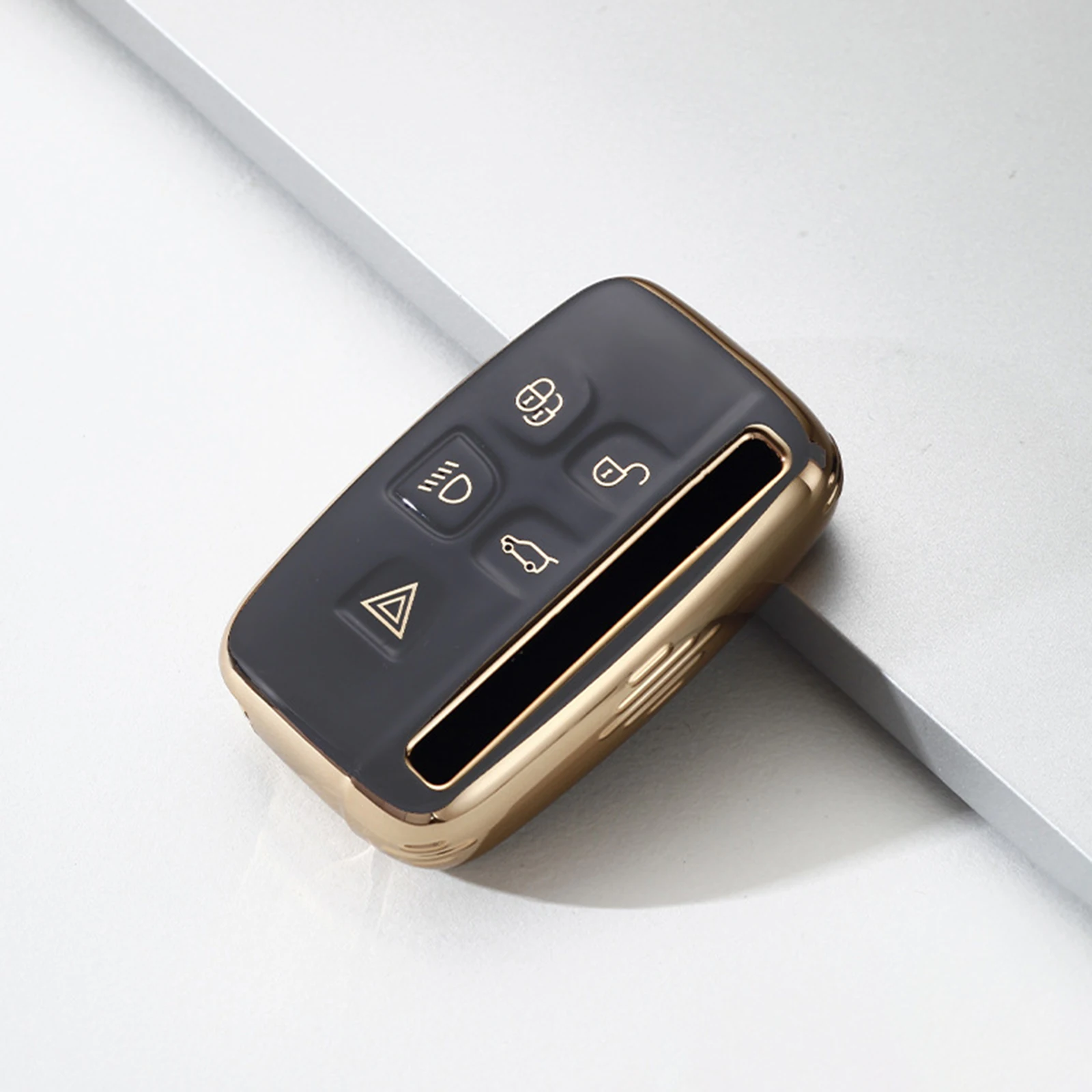 Car Key Premium PU Leather Car Key Case Cover Shell Fit for Land Rover Range Rover Discovery Evoque Sport Velar for Jaguar XE E-Pace H250113