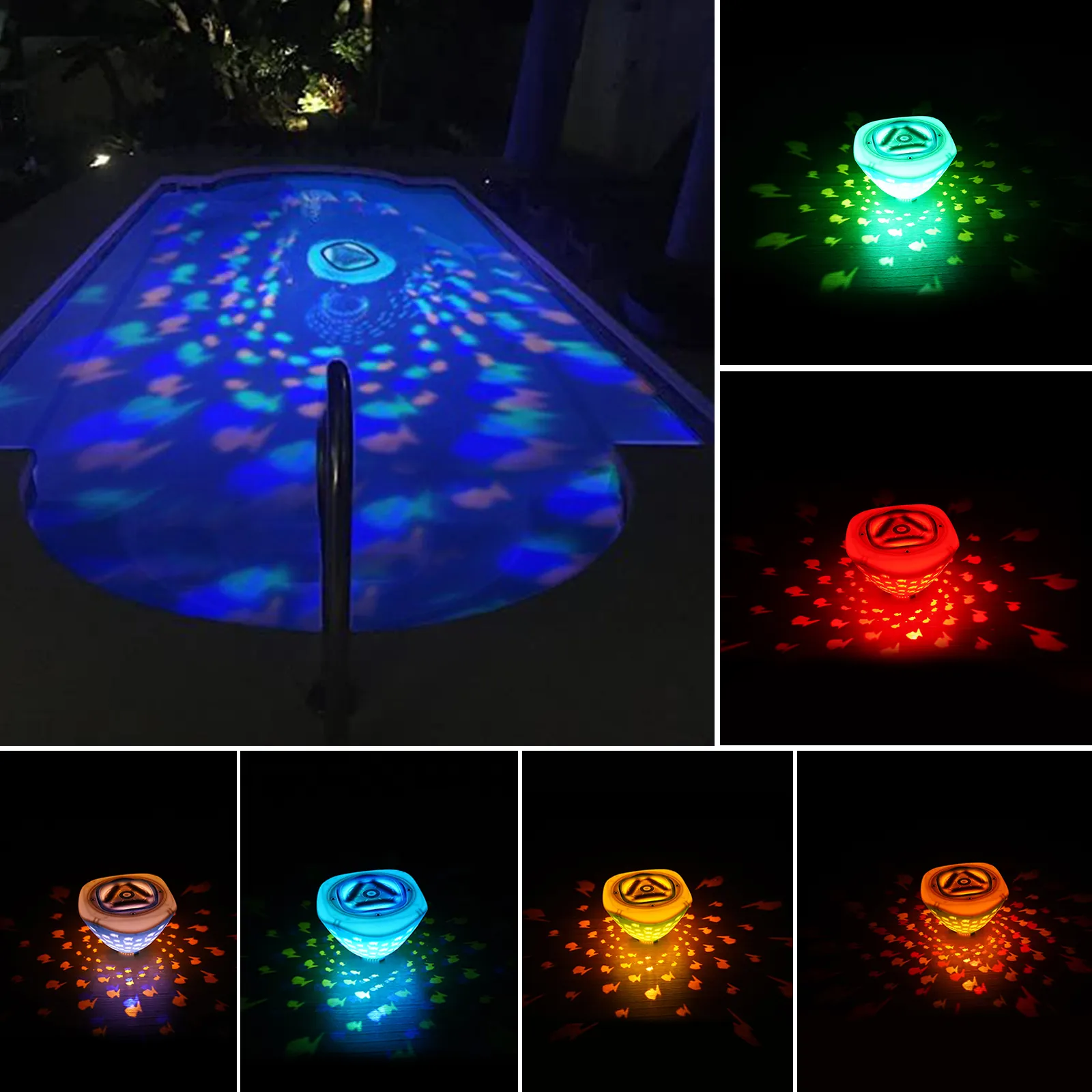 4 Colors Floating Light LED Swimming Pool Light Underwater Waterproof LED Solar Power Multi Color Changing Water Drift Lamp